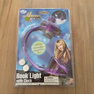 Hannah Montana | Disney Book Light & Clock Purple Butterfly New in Package